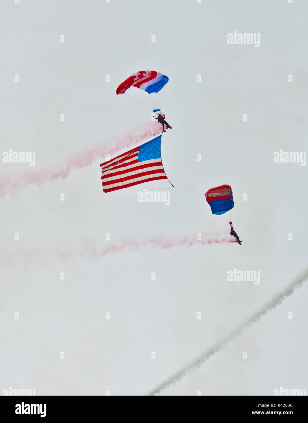 USA (Wisconsin), Oshkosh AirVenture 2016, l'Équipe de parachutistes, Patriot Banque D'Images