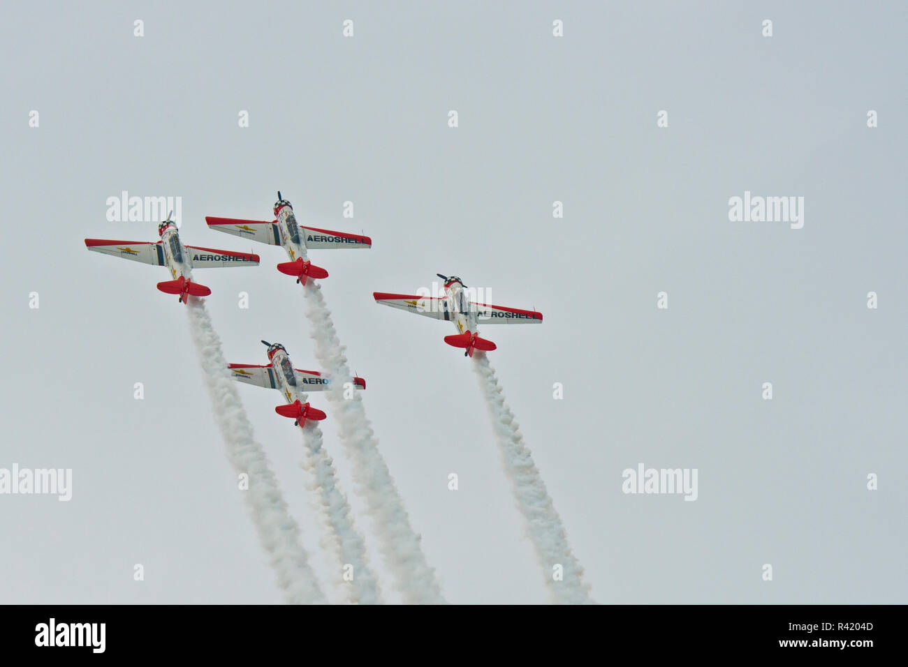 USA (Wisconsin), Oshkosh, AirVenture 2016, North American T-6 Texan d'avions de voltige Aeroshell Banque D'Images
