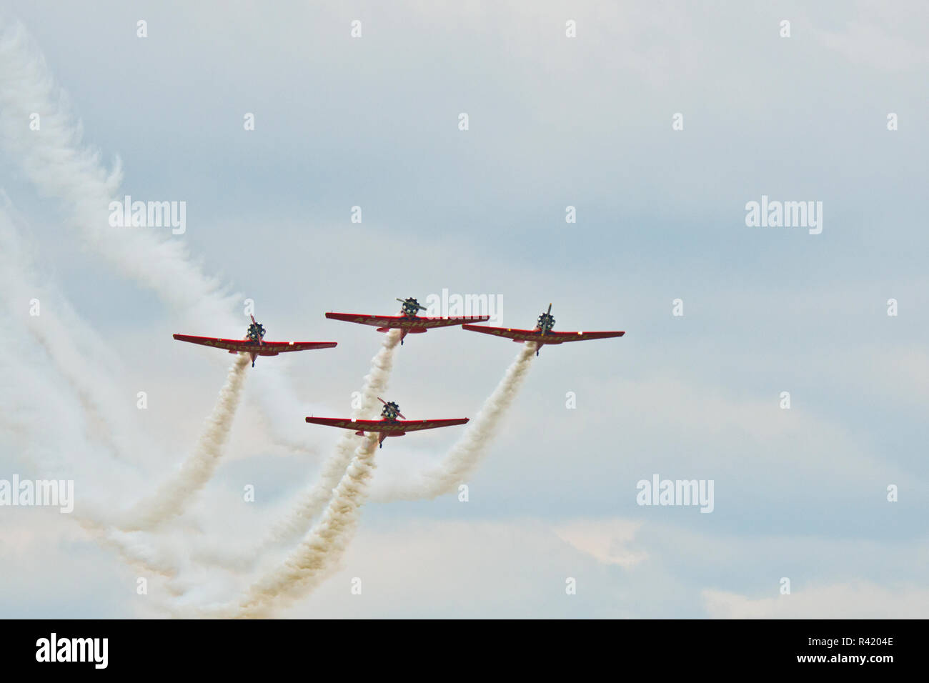 USA (Wisconsin), Oshkosh, AirVenture 2016, North American T-6 Texan d'avions de voltige Aeroshell Banque D'Images