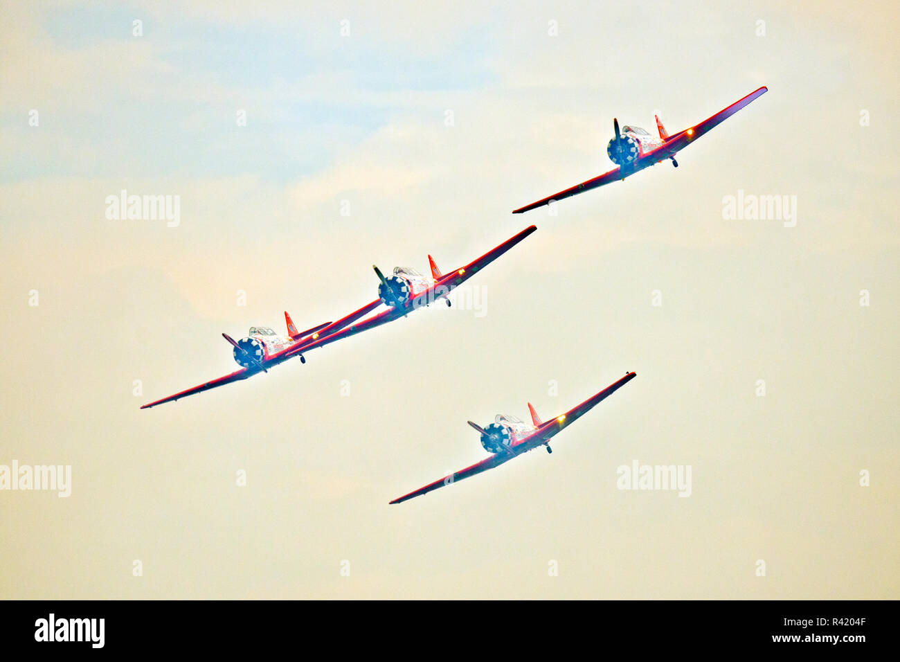 USA (Wisconsin), Oshkosh, AirVenture 2016, North American T-6 Texan d'avions de voltige Aeroshell Banque D'Images