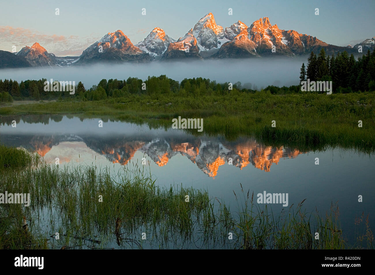 USA, Wyoming, Grand Teton National Park, Tetons Banque D'Images