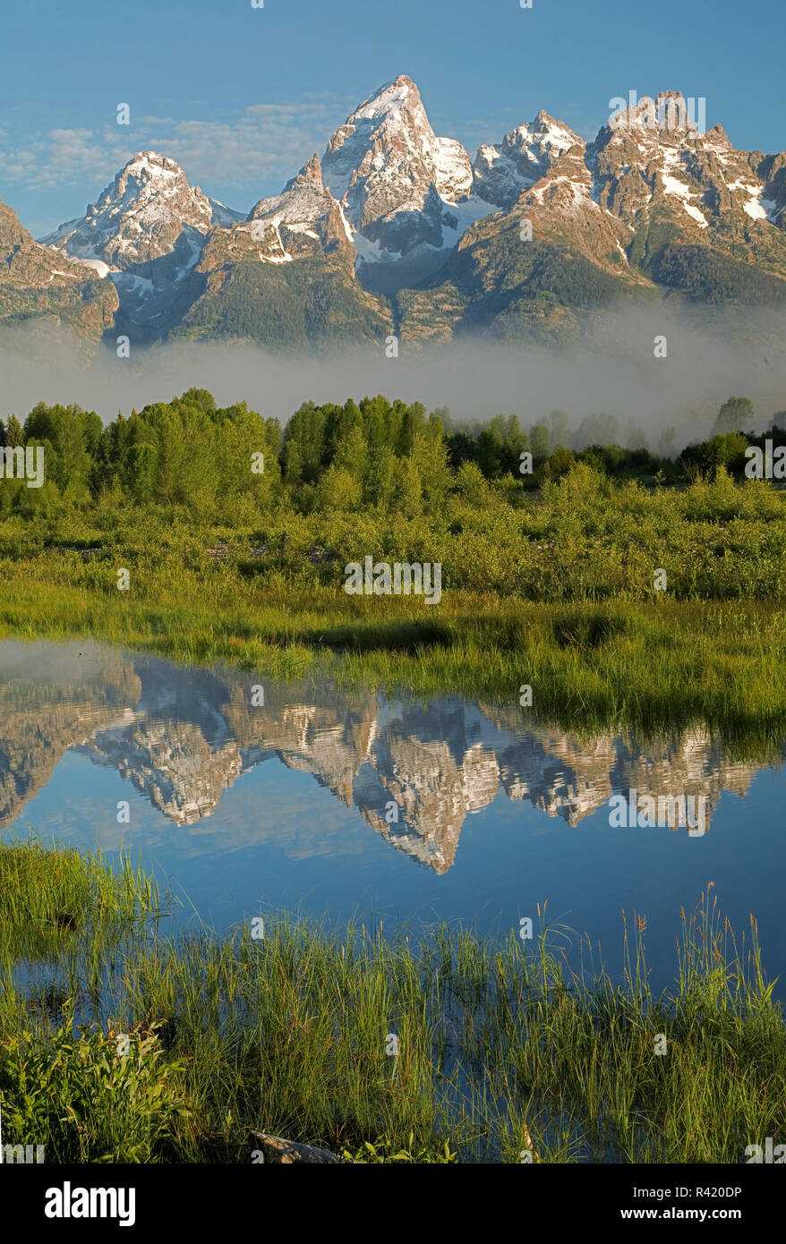 USA, Wyoming, Grand Teton National Park, Tetons Banque D'Images