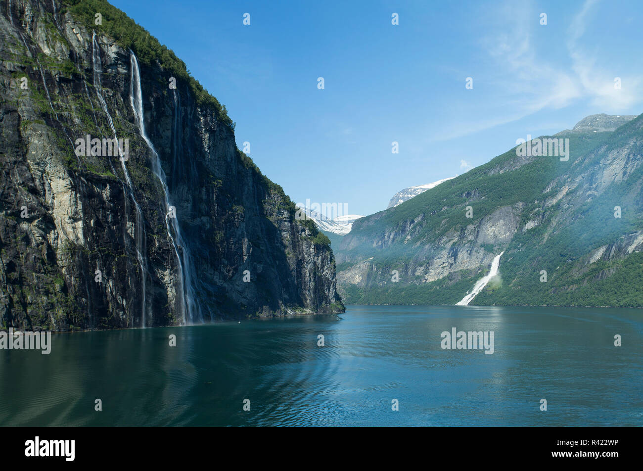 Landschaft am fjord de Geiranger Banque D'Images