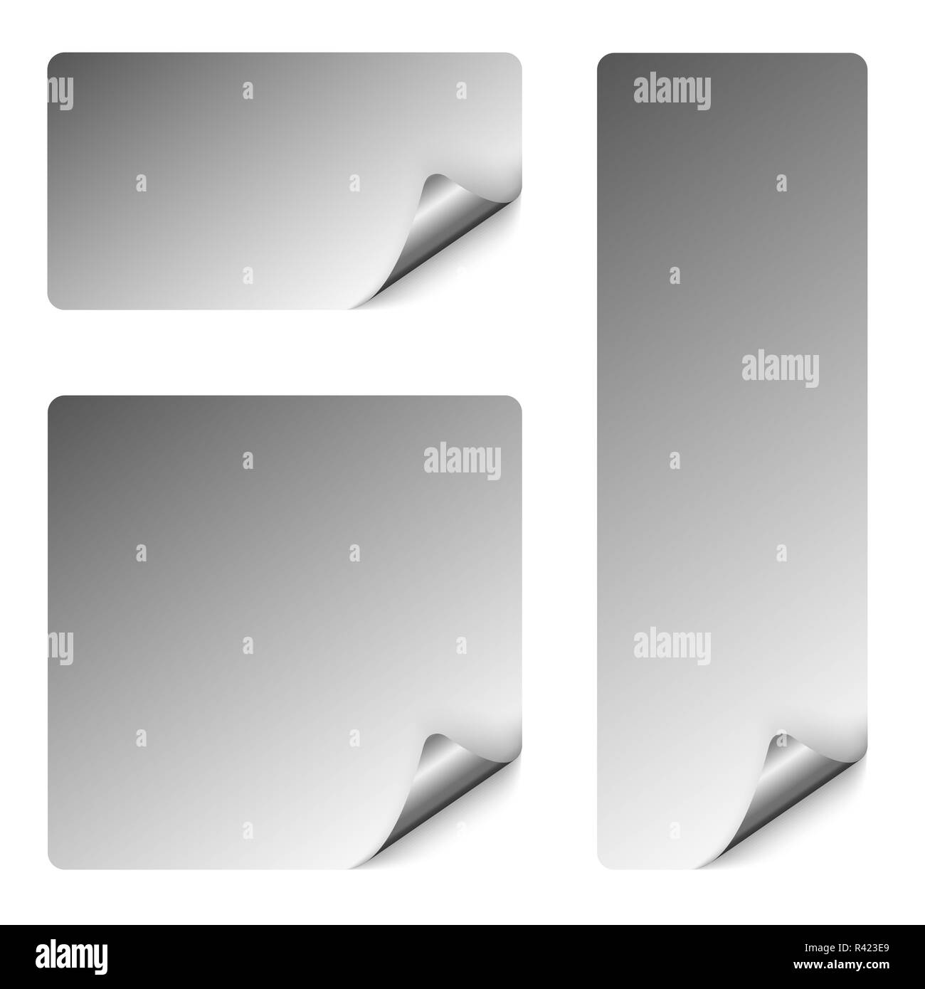 Collection autocollant remis corner Banque D'Images