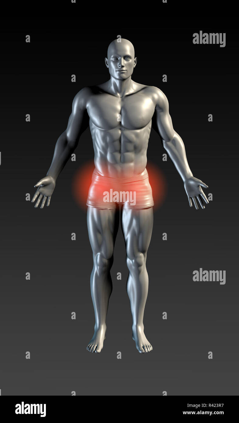 Blessure à l'Aine Banque D'Images