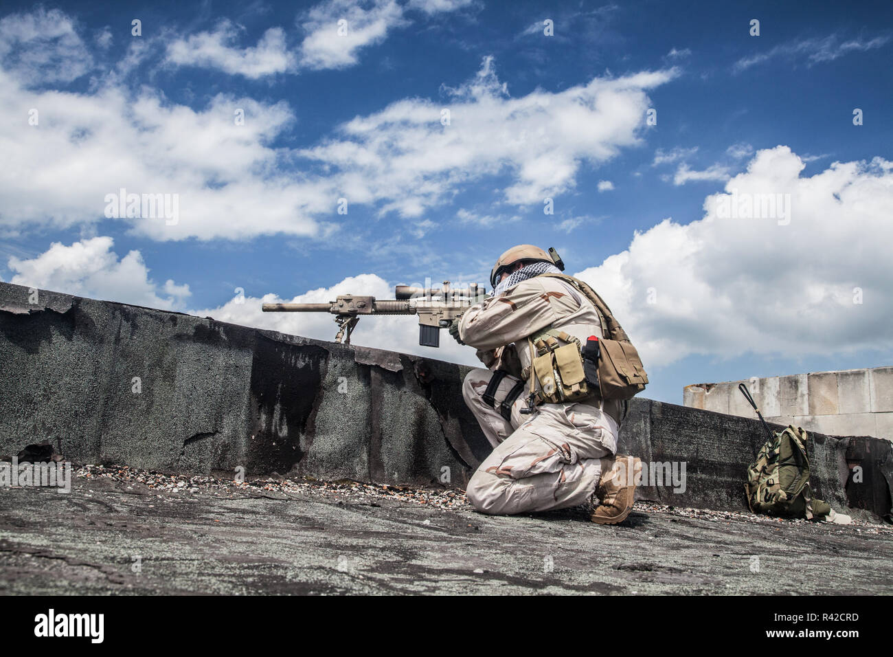 Navy SEAL en action Banque D'Images