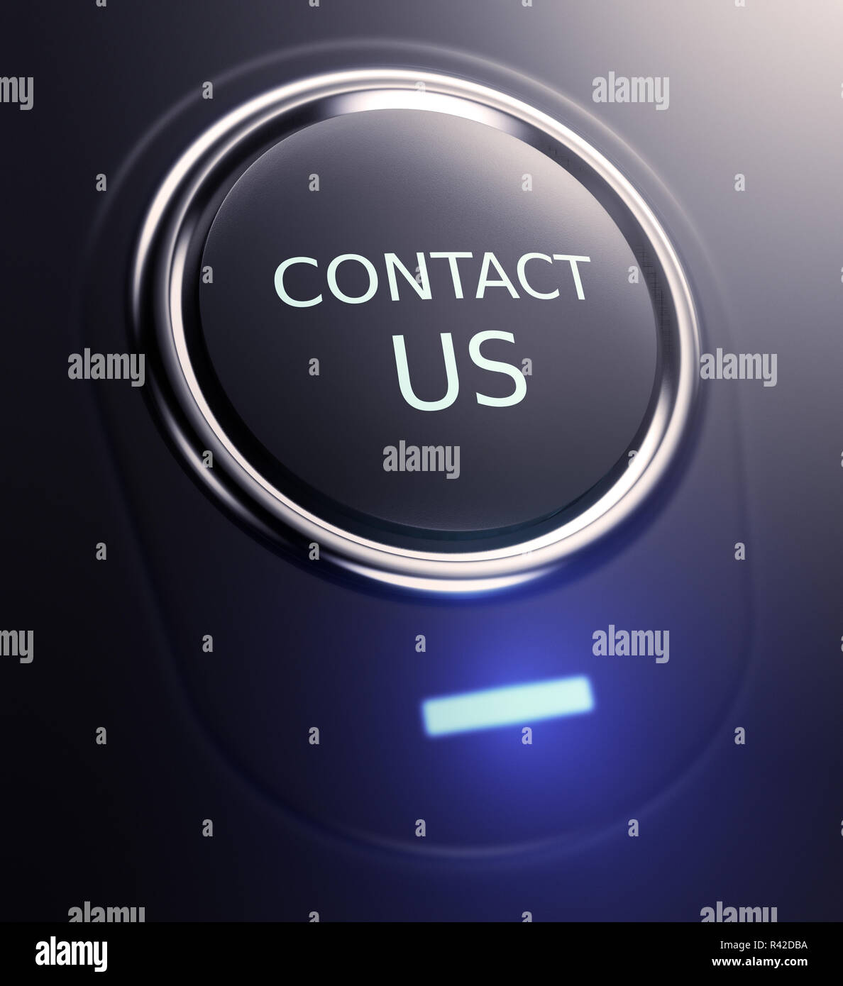 Bouton avec texte contactez-nous Banque D'Images