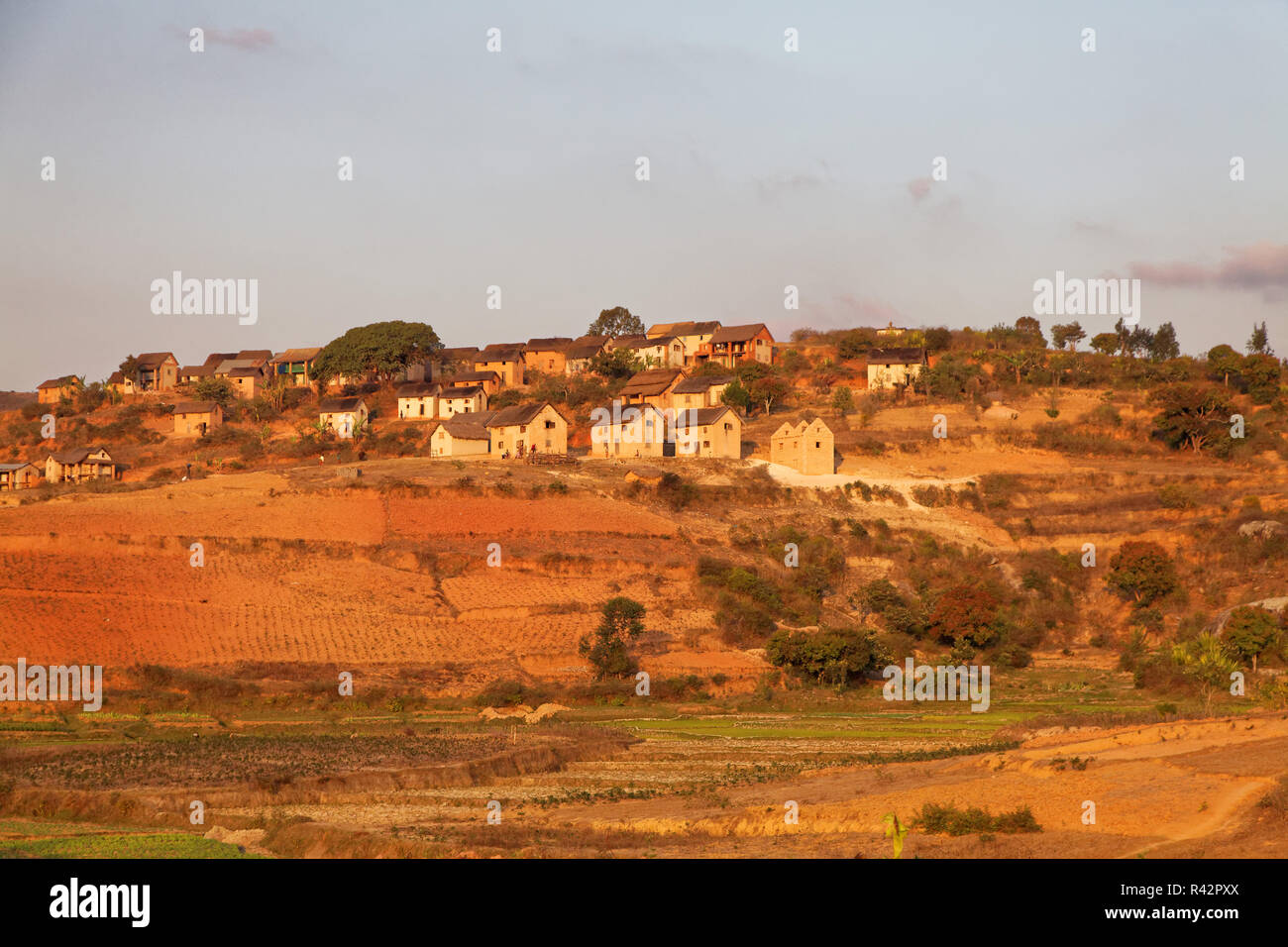 Paysage près de Fianarantsoa Banque D'Images