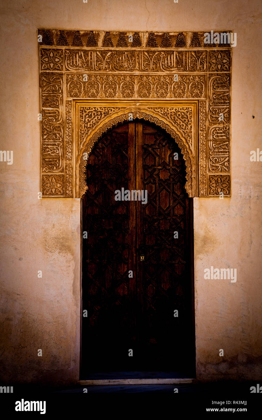 Porte d'Arabie à Alhambra Banque D'Images