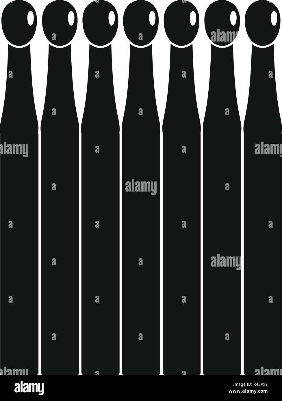 L'icône correspond à du bois. Simple illustration de bois correspond à l'icône vecteur pour la conception web isolé sur fond blanc Illustration de Vecteur