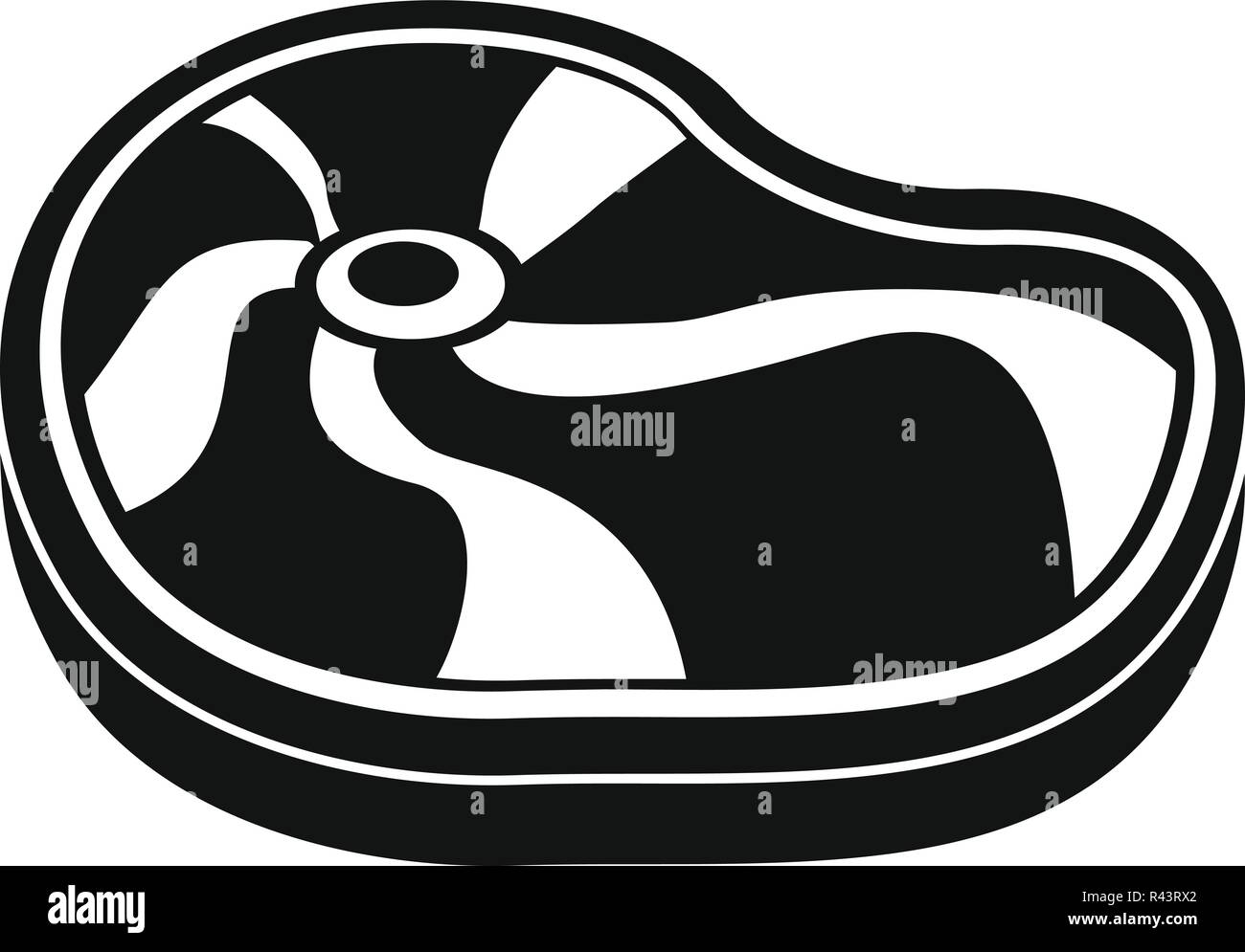 L'icône de la viande de boeuf. Simple illustration de steak de viande l'icône vecteur pour la conception web isolé sur fond blanc Illustration de Vecteur