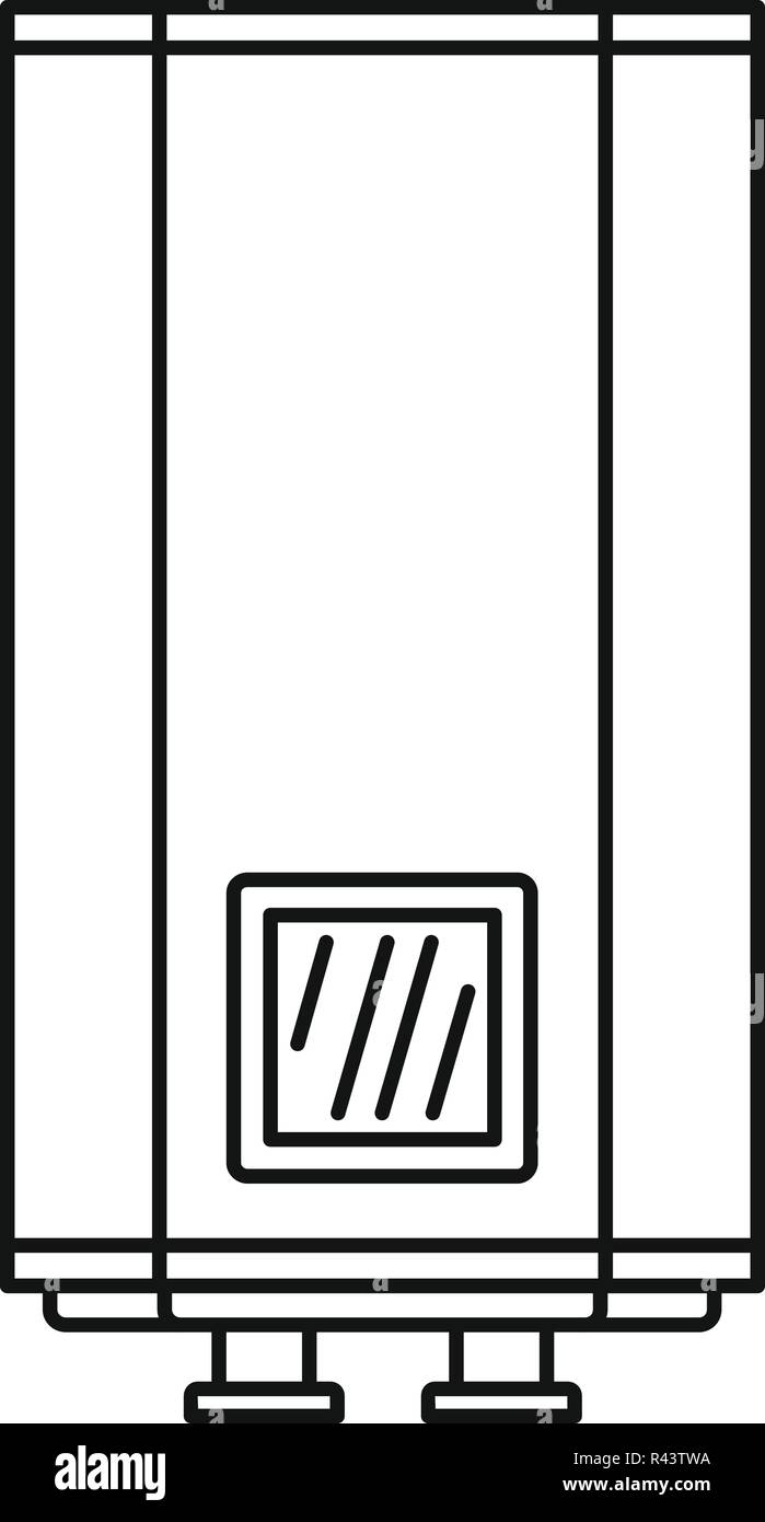 Chaudière à gaz naturel. Contours illustration de chaudière gaz naturel icône vecteur pour la conception web isolé sur fond blanc Illustration de Vecteur