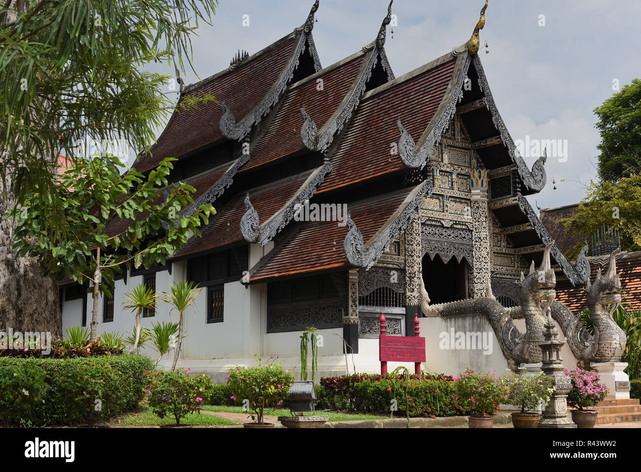 Sanctuaire de Viharn Luang, également connu sous le nom de la ville pilier, dans le parc de Wat Chedi Luang, Chiang Mai, Thaïlande Banque D'Images