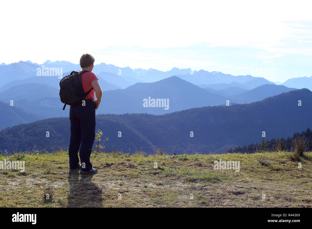 Woman enjoying view Banque D'Images