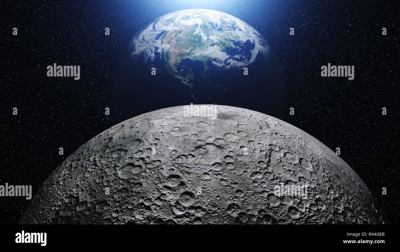 La planète Terre à l'univers ou l'espace, de la Terre et de la galaxie dans une nébuleuse nuages Banque D'Images