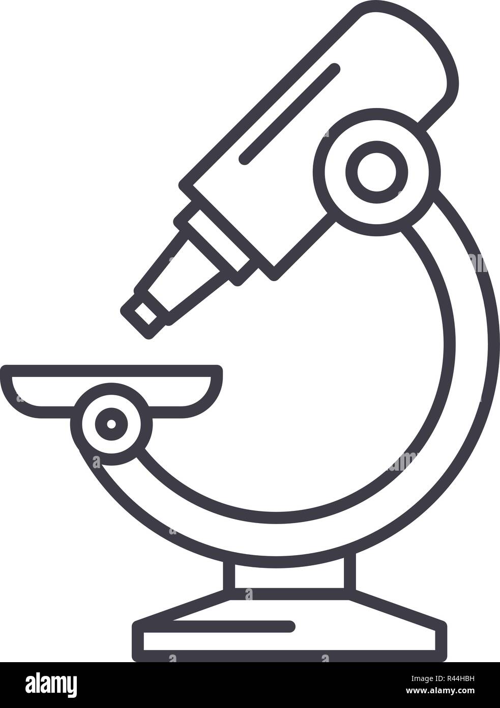 L'icône de la ligne Laboratory microscope concept. Microscope de ...