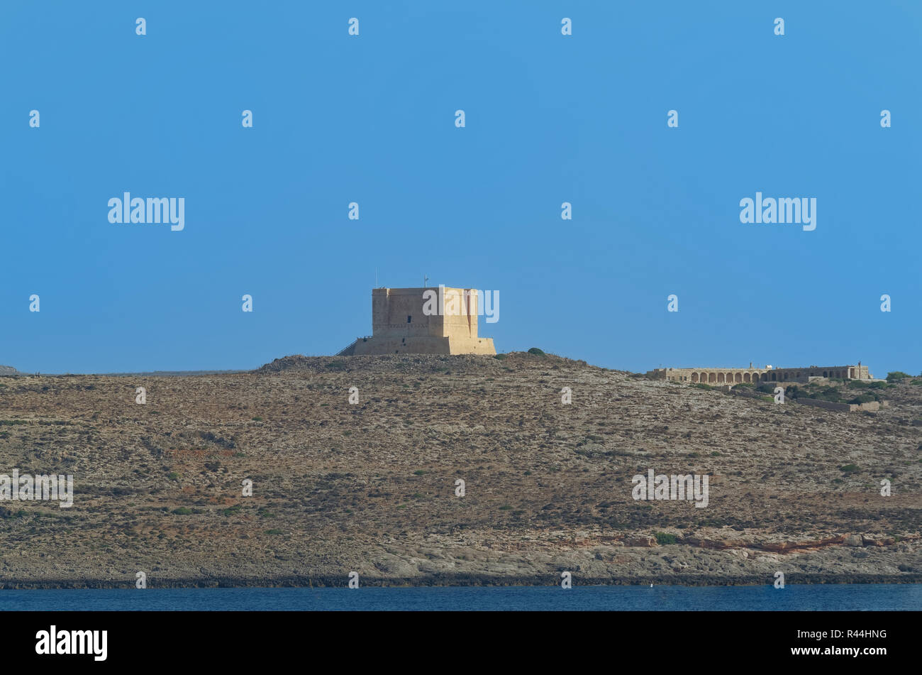 St Mary's Tower - fortification sur l'île de Comino, l'état de l'île de Malte Banque D'Images