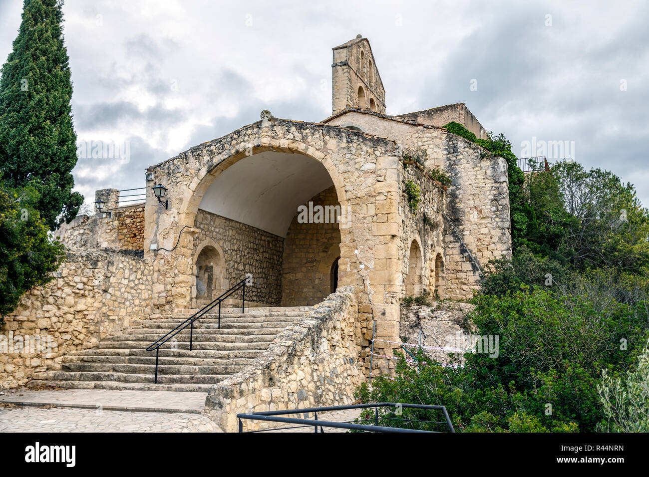 Ermitage de Saint Pierre au Castellet Catalogne Banque D'Images