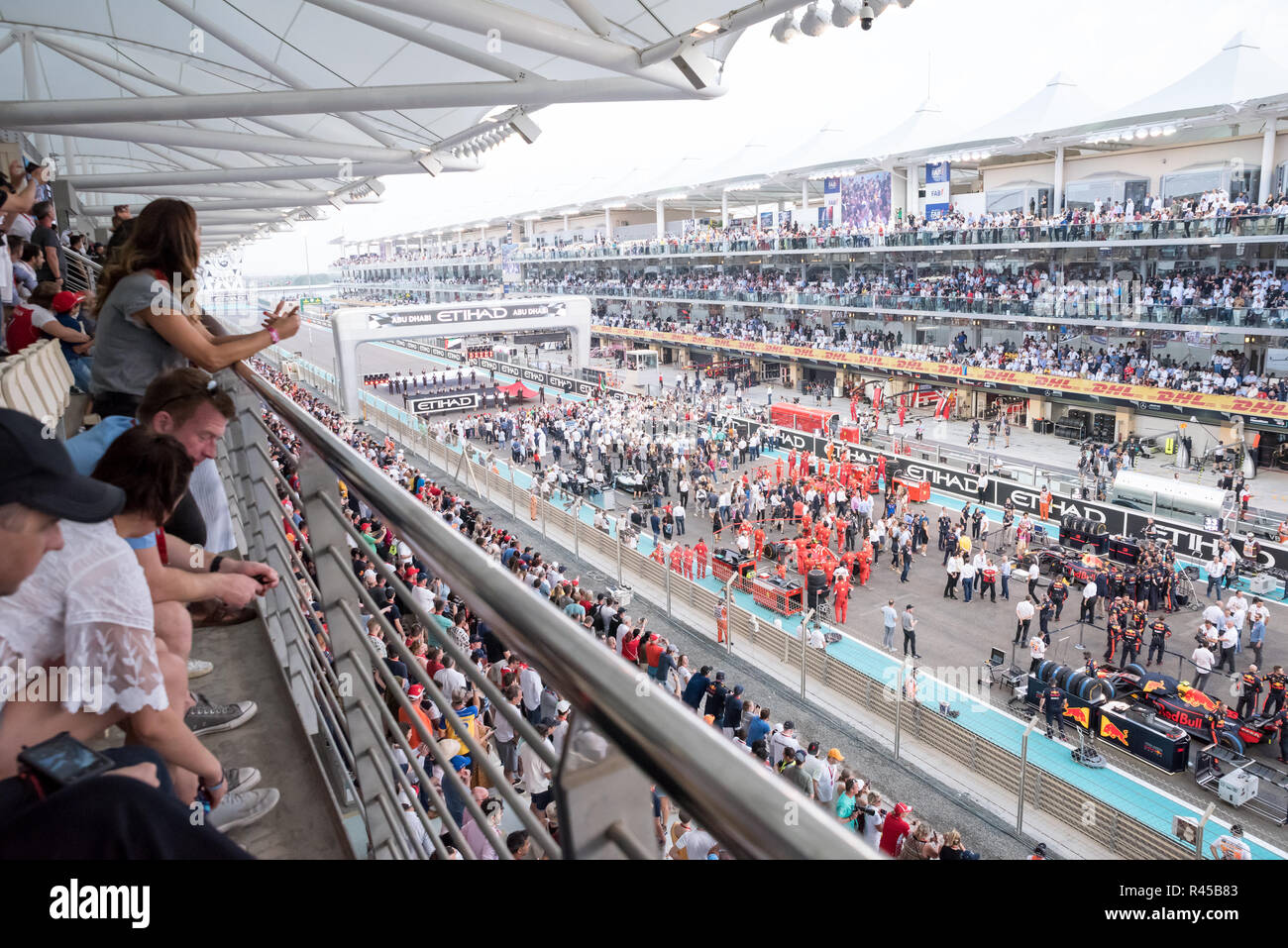 Abu Dhabi, EAU. 25 novembre 2018 - Circuit de Yas Marina, à Abu Dhabi, EAU : dernier jour d'Abu Dhabi Grand Prix de Formule 1. Credit : Fahd Khan / Alamy Live News Banque D'Images