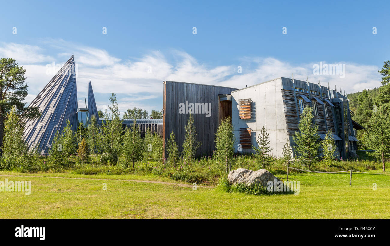 KARASJOK, NORVÈGE - 24 juillet 2016 : Le Parlement Sami (Samediggi Sametinget). Le parlement est l'organe de représentation pour les Samis de Norvège. L Banque D'Images