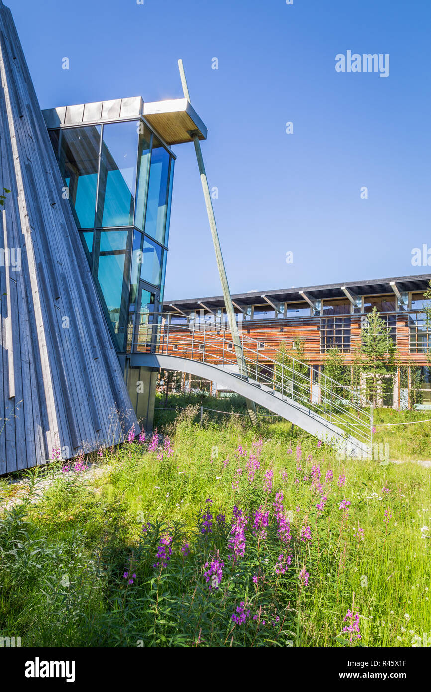 KARASJOK, NORVÈGE - 24 juillet 2016 : Le Parlement Sami (Samediggi Sametinget). Le parlement est l'organe de représentation pour les Samis de Norvège. L Banque D'Images