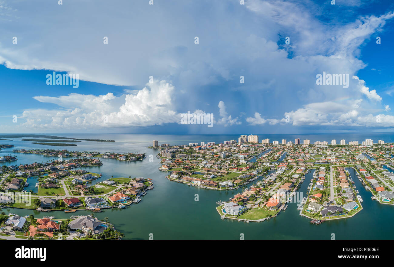 Marco Island Coastal photographie aérienne Banque D'Images