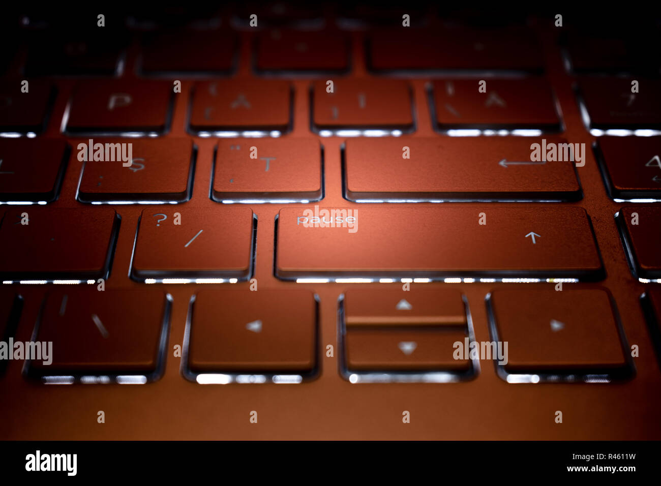 Libre d'éclairage du clavier d'ordinateur portable, clavier rétroéclairé  Photo Stock - Alamy