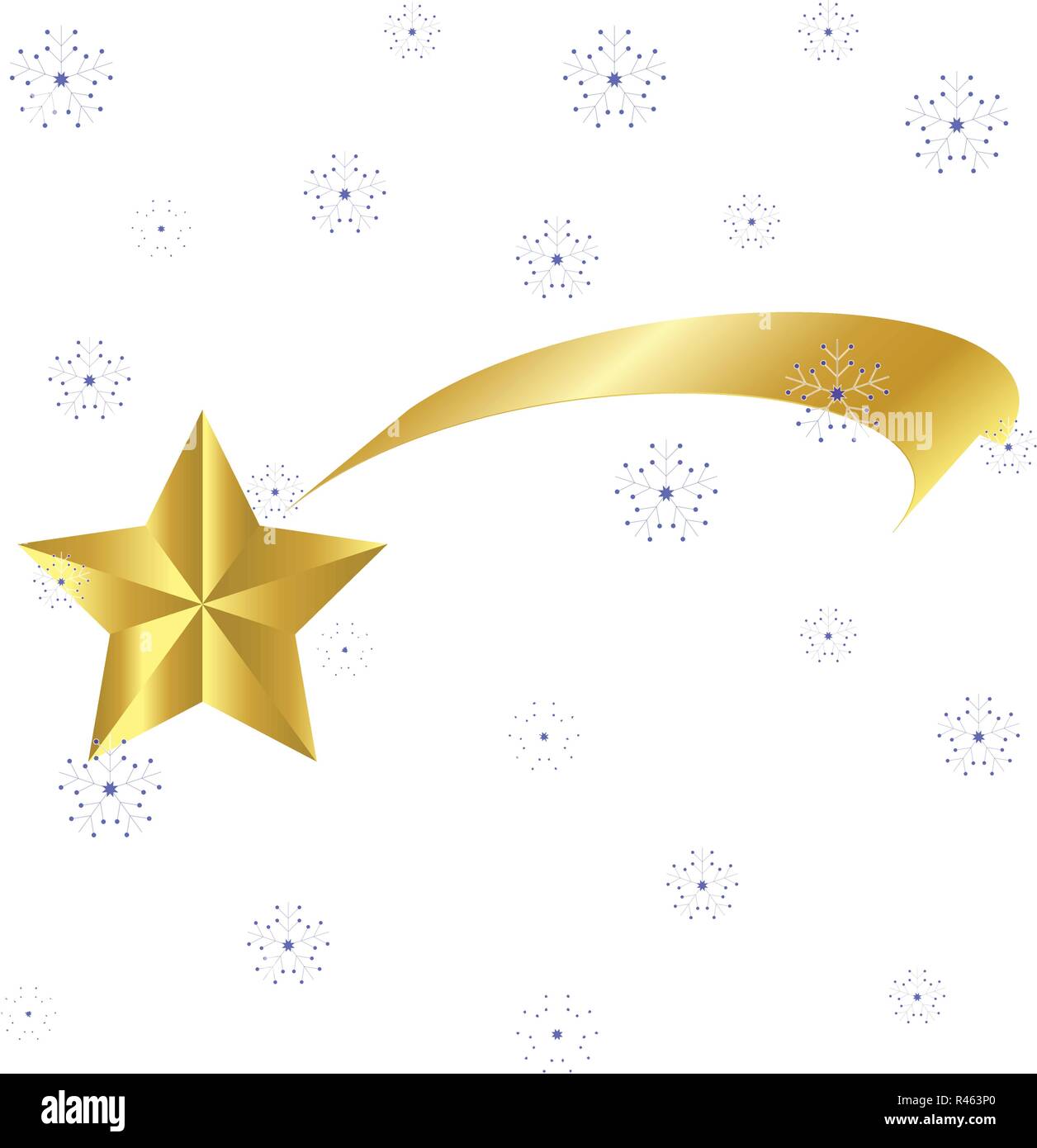 Ruban de Noël étoile symbole icône du design. Vector illustration comète tir isolé sur fond blanc Illustration de Vecteur