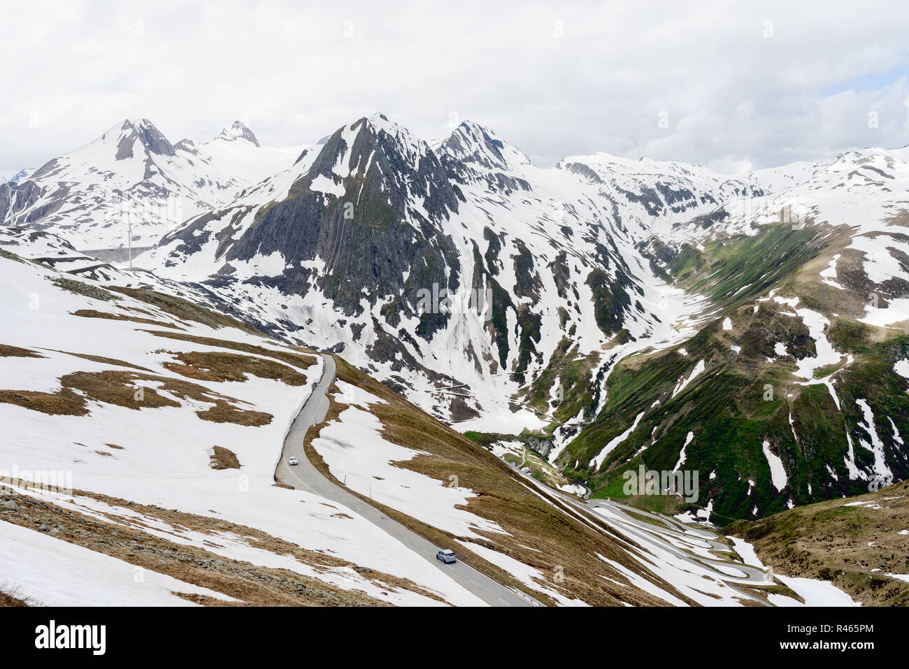 Col du nufenen route du col du nufenen Banque de photographies et d