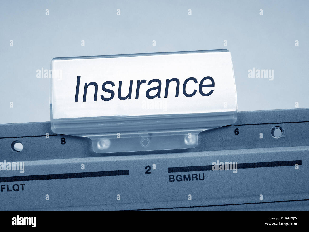 Dossier assurance Register Index Banque D'Images