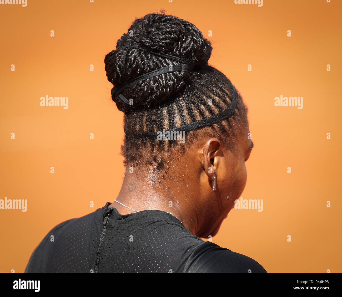 La joueuse de tennis américaine Serena Williams à l'Open de France 2018, Paris, France Banque D'Images