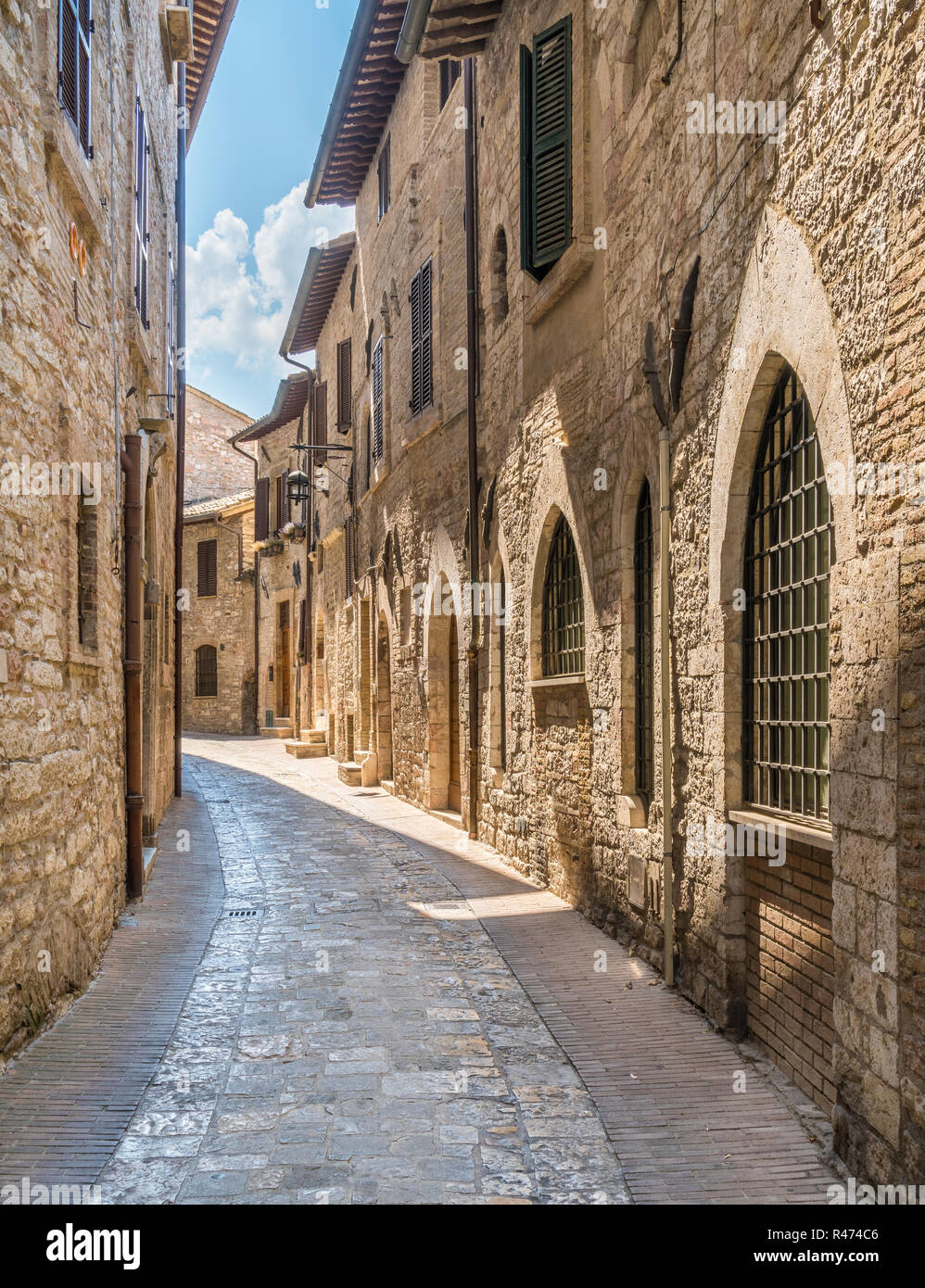 Une vue pittoresque à Assise. Province de Pérouse, Ombrie, Italie centrale. Banque D'Images