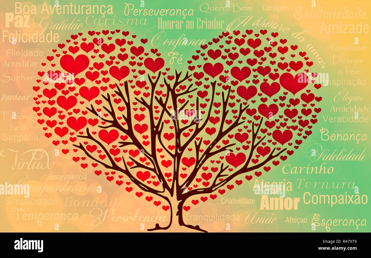 Amour arbre Banque D'Images