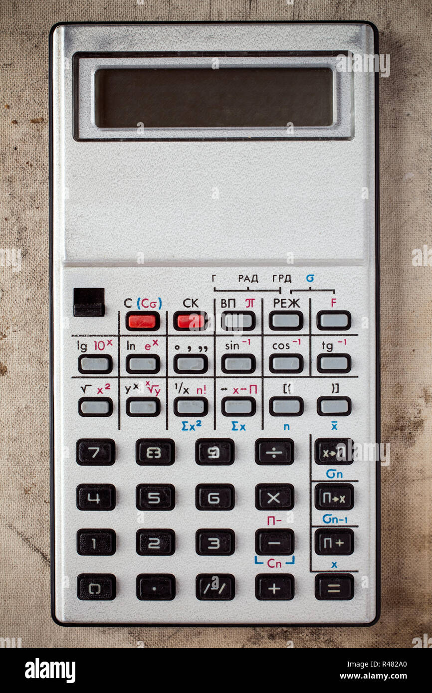 Vieille calculatrice électronique Banque D'Images