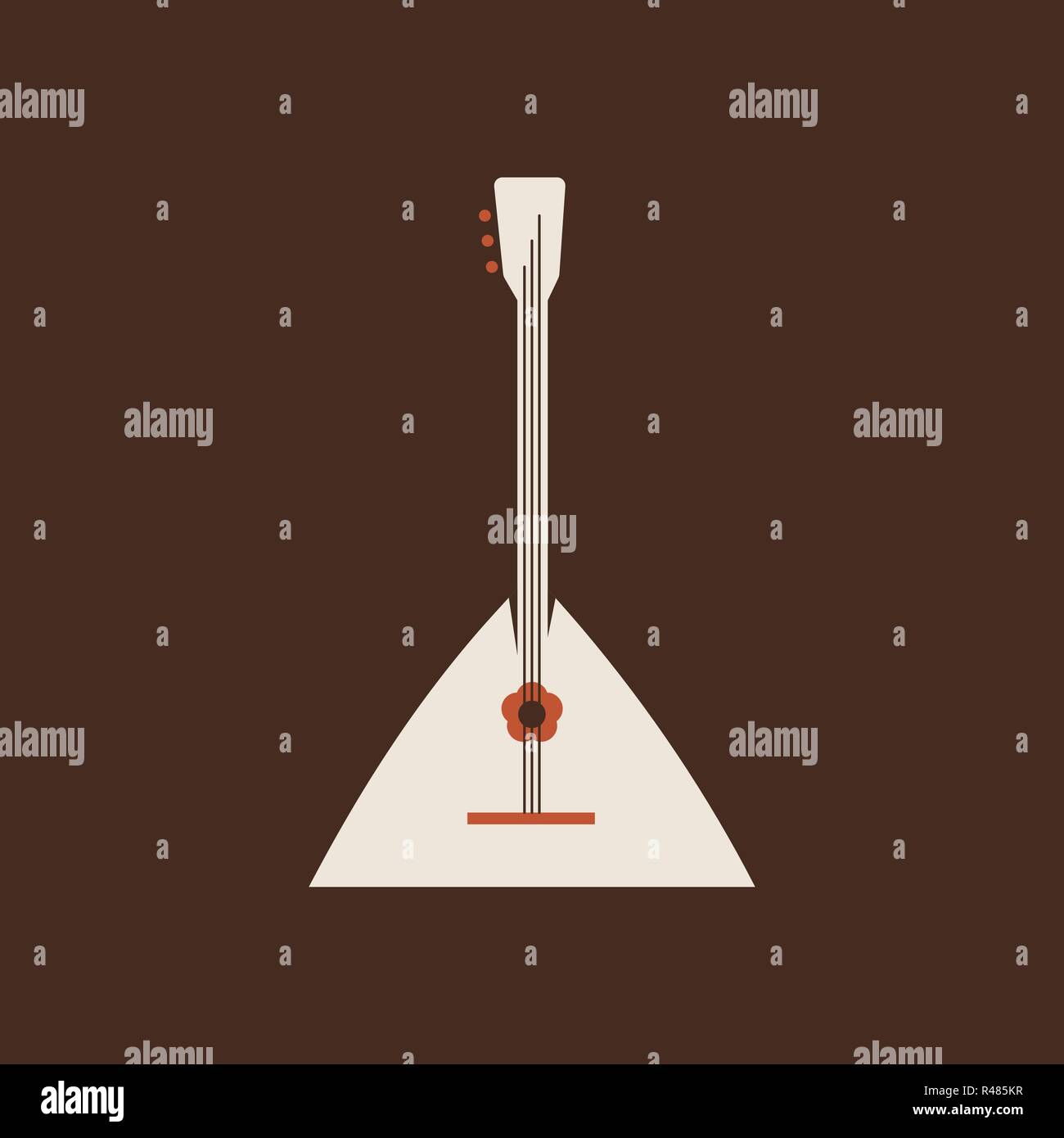 Balalaïka télévision vector icône. Instrument de musique folk Illustration de Vecteur