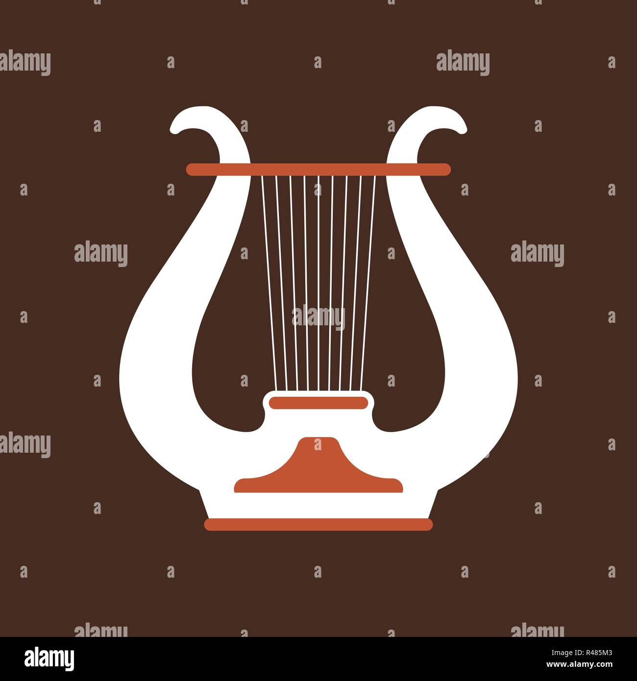 Icône vecteur télévision Lure. Instrument de musique folk Illustration de Vecteur