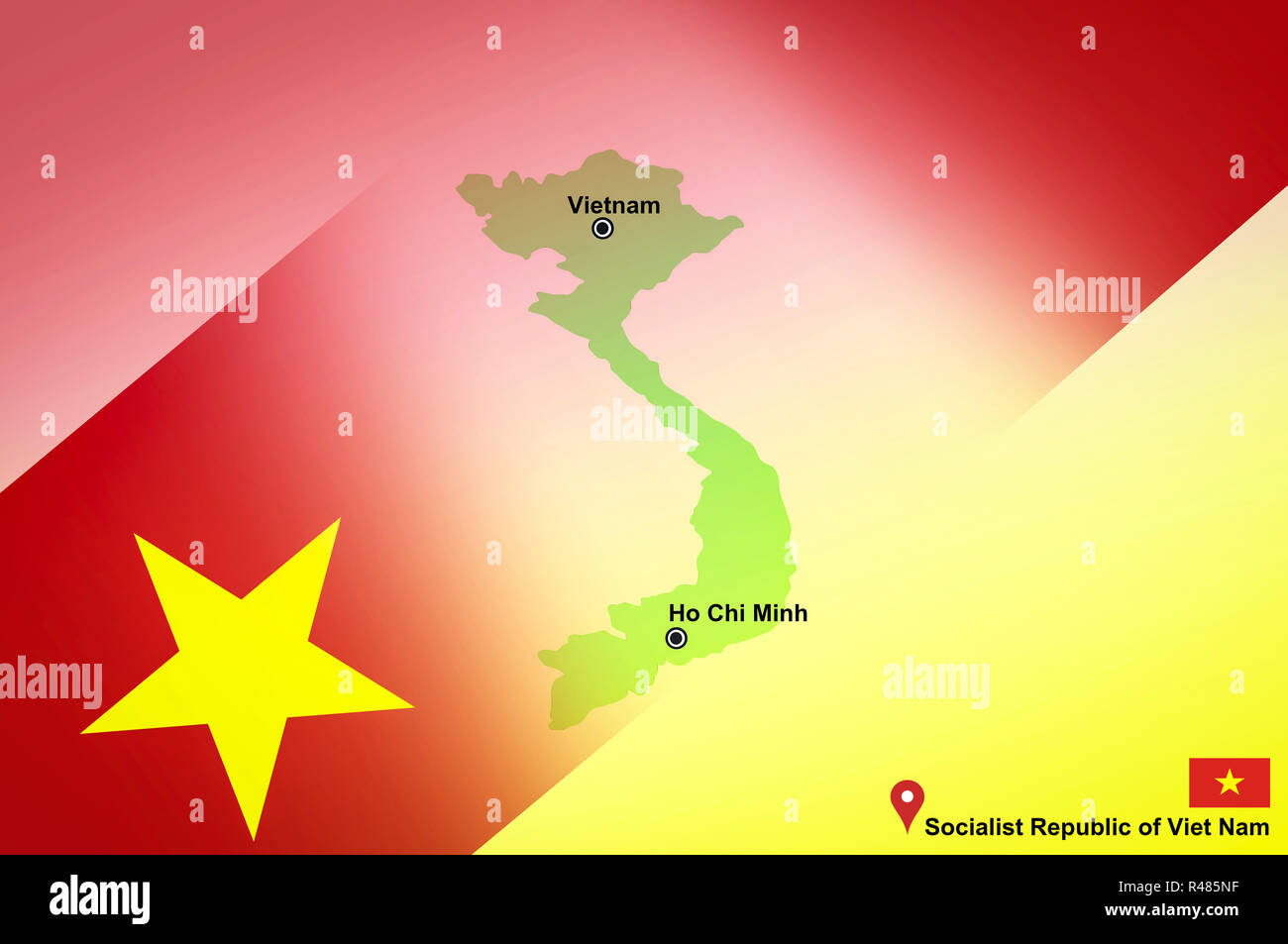 Carte Du Vietnam Et Ho Chi Minh Avec Plan De Situation Et Le Vietnam Pin Drapeau Sur La Carte Voyage D Asie Republique Socialiste Du Viet Nam Photo Stock Alamy