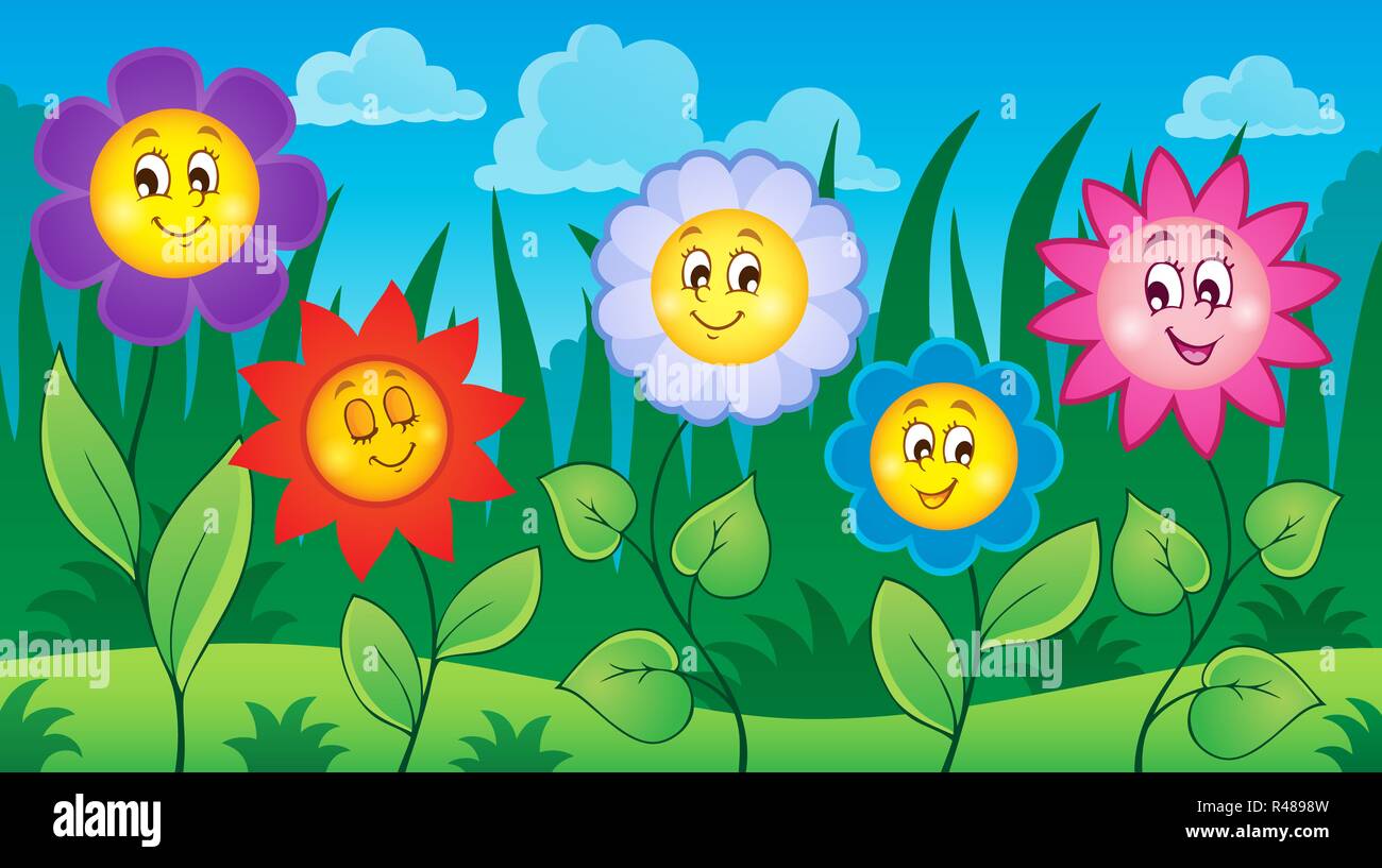 Sur le thème des fleurs des prés 4 Banque D'Images