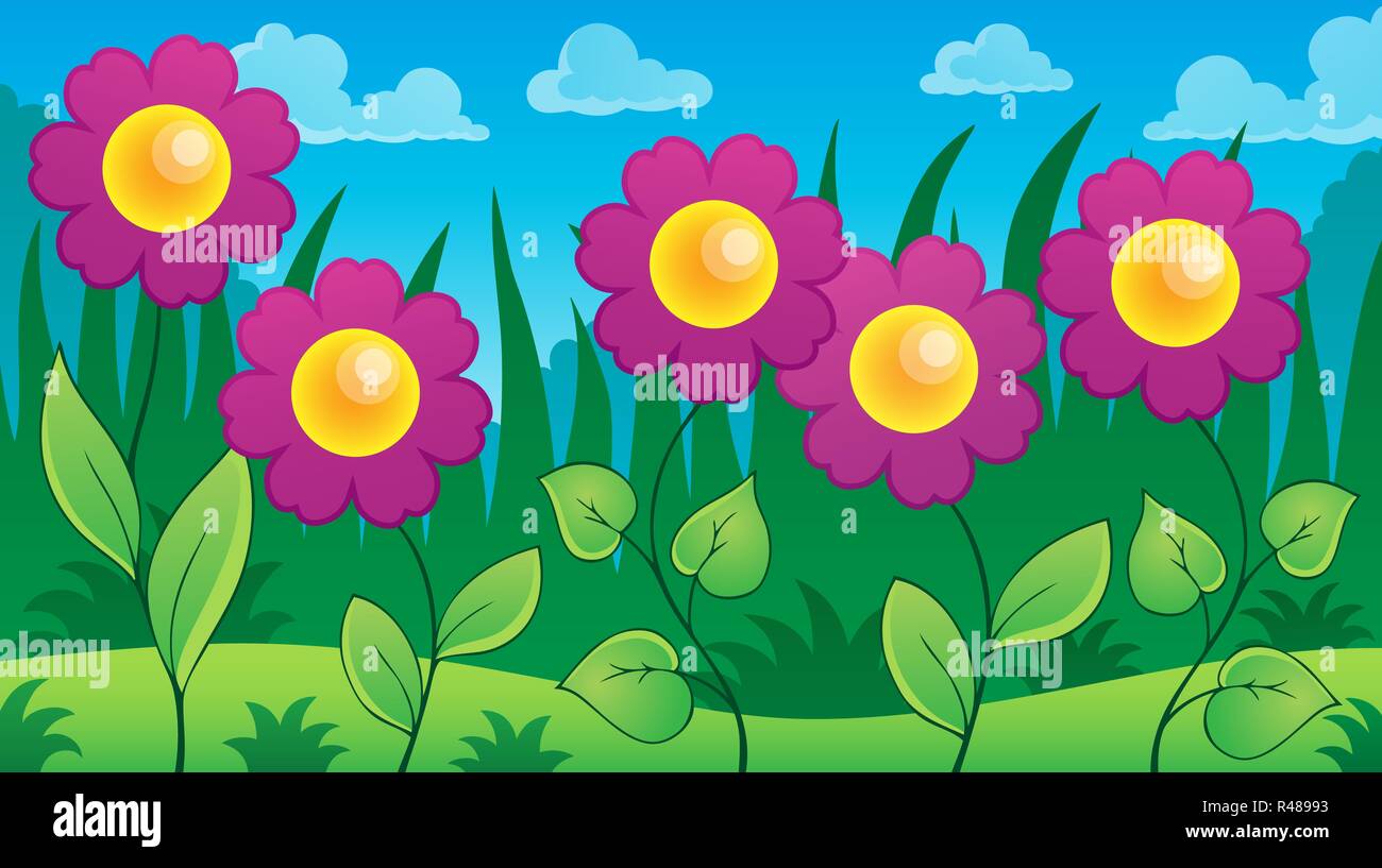 Sur le thème des fleurs des prés 7 Banque D'Images