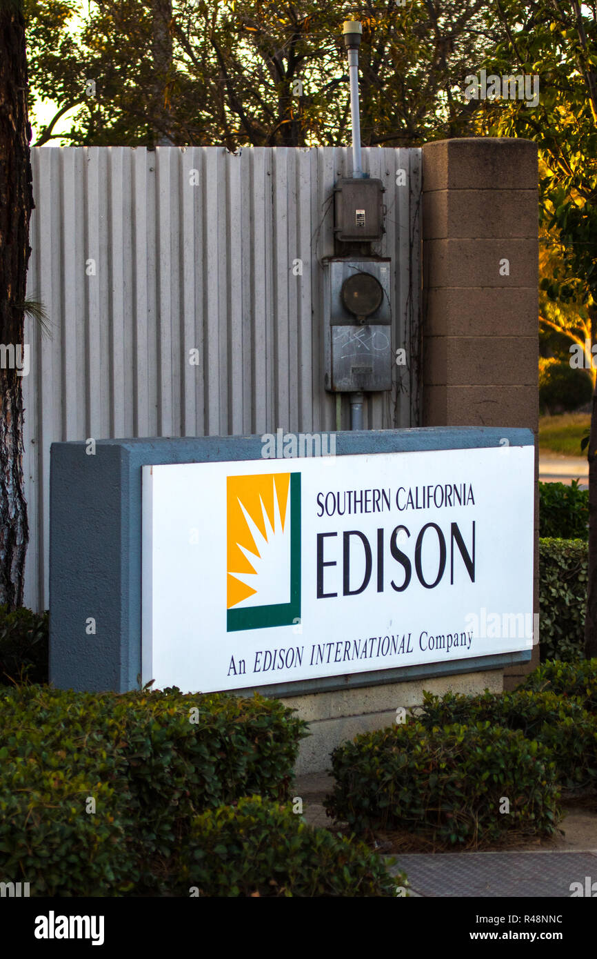 La compagnie d'électricité Southern California Edison sign in California USA Banque D'Images