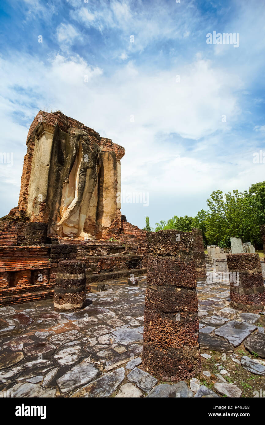 Site du patrimoine mondial de l'Wat Chetuphon dans le parc historique de Sukhothai, Thaïlande, province de Sukhothai Banque D'Images