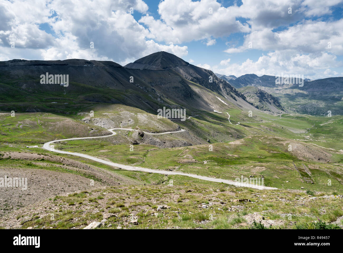 Sur le col de la Bonette road, France Banque D'Images