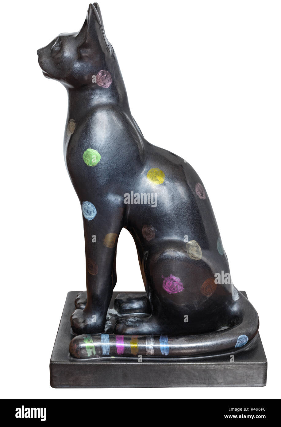 Voir le profil de statue de chat de l'ancienne Egypte Banque D'Images