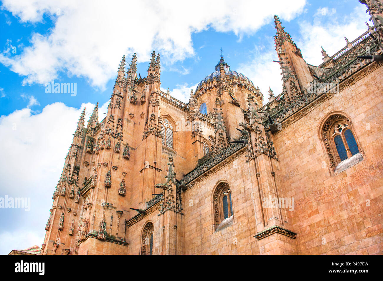 La nouvelle cathédrale de Salamanque, Espagne Banque D'Images