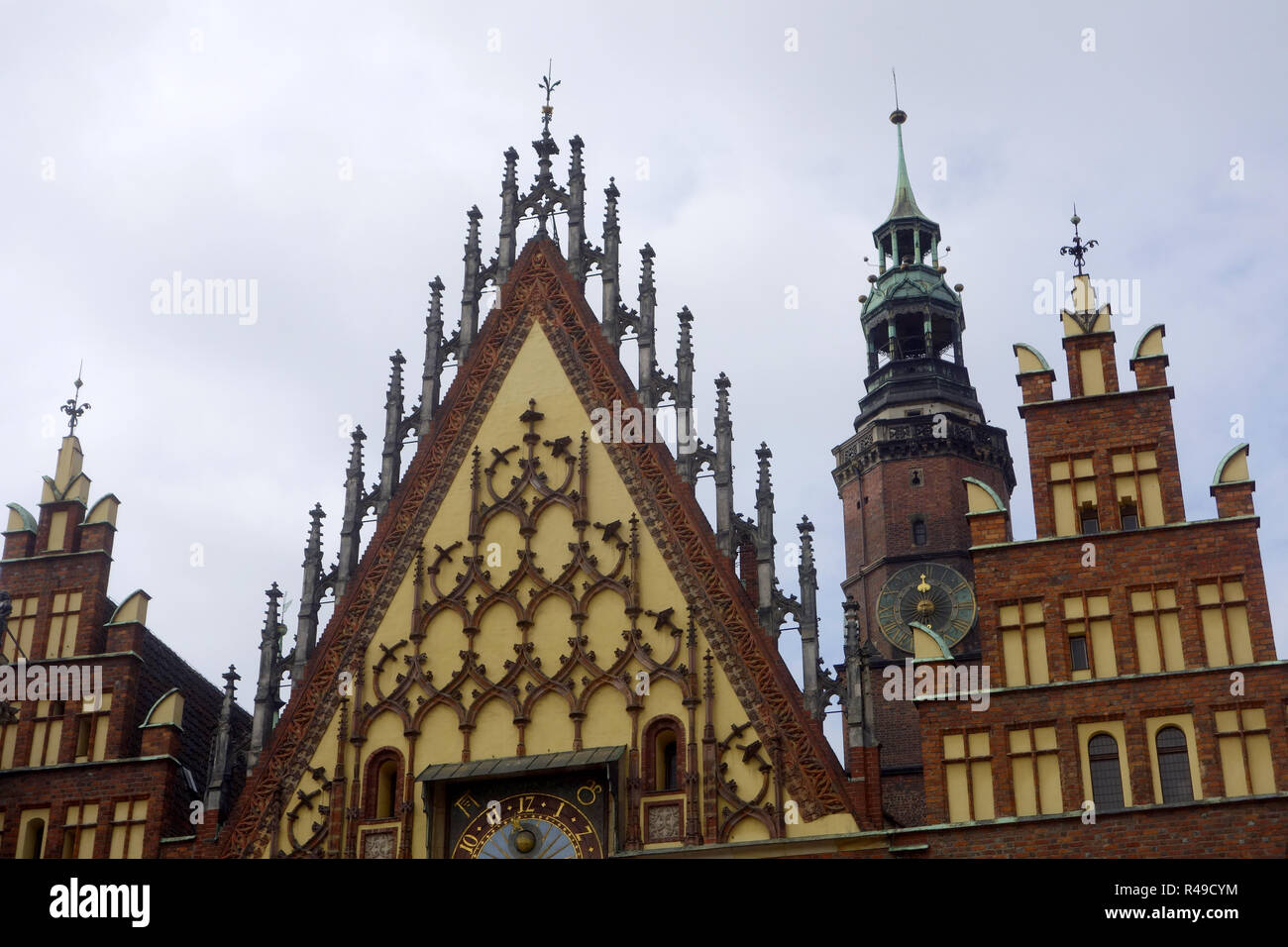 Hôtel de ville historique de Wroclaw Banque D'Images