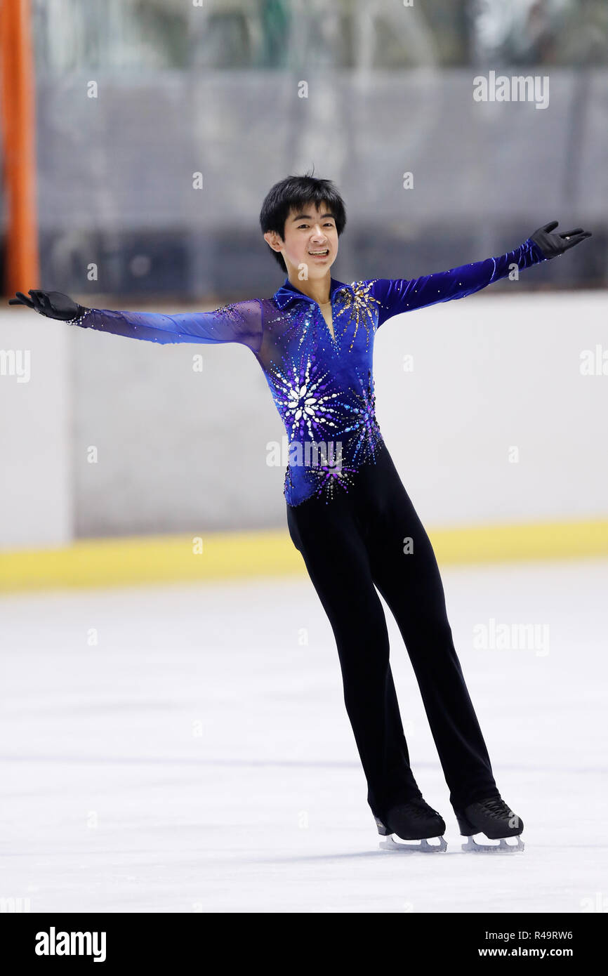 Fukuoka, Japon. 25Th Nov, 2018. Tatsuya Tsuboi Figure Skating : Japon juniors de patinage artistique 2018, Men's patinage libre à Accion Fukuoka de Fukuoka, Japon . Credit : Naoki Morita/AFLO SPORT/Alamy Live News Banque D'Images