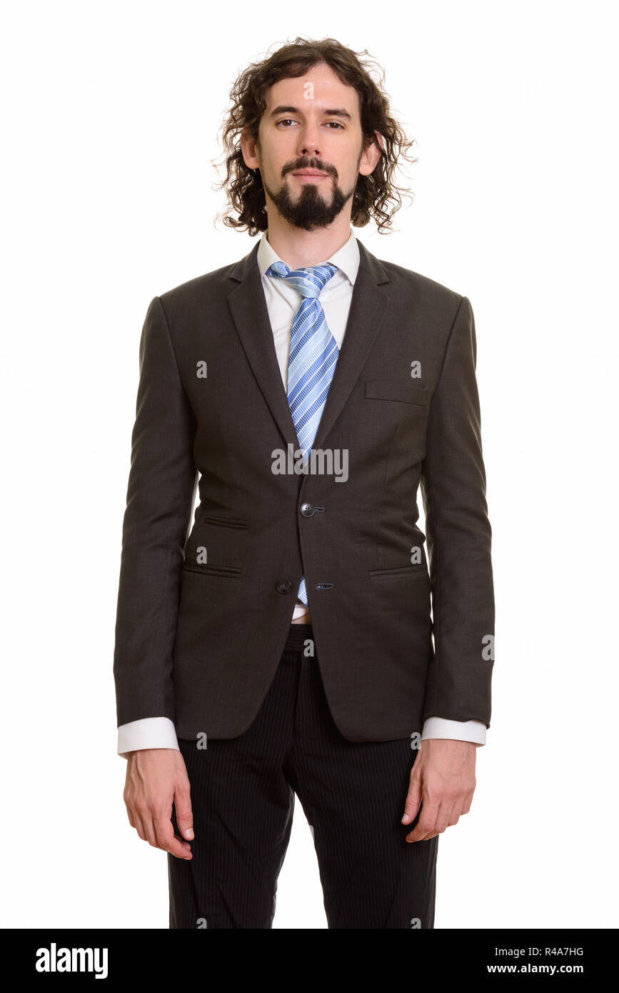 Portrait of handsome Young businessman wearing suit Banque D'Images