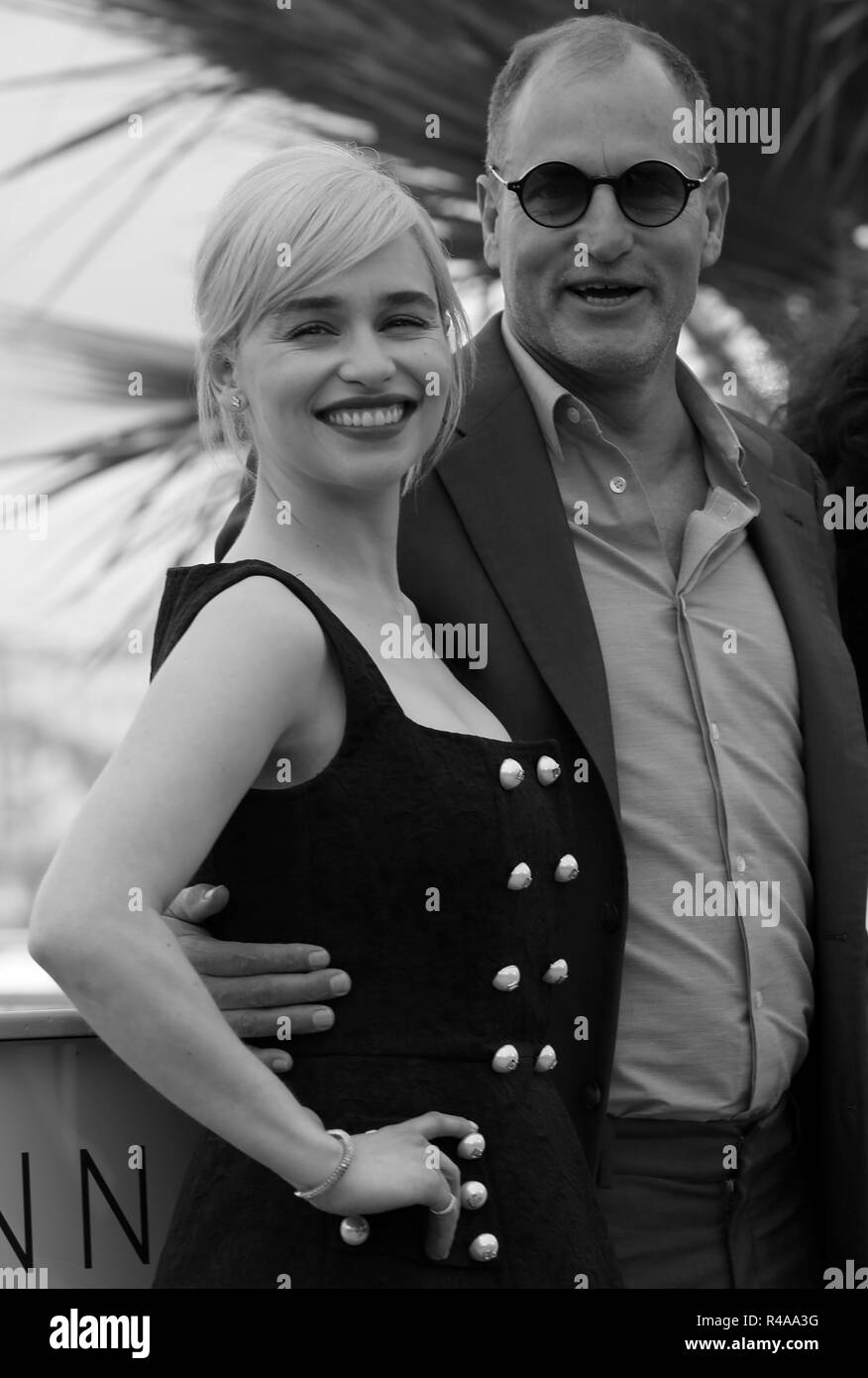 CANNES, FRANCE - 15 MAI 2018 : Emilia Clarke et Woody Harrelson au 'Solo : Une histoire de la guerre des étoiles' photocall au 7er Festival du Film de Cannes Banque D'Images