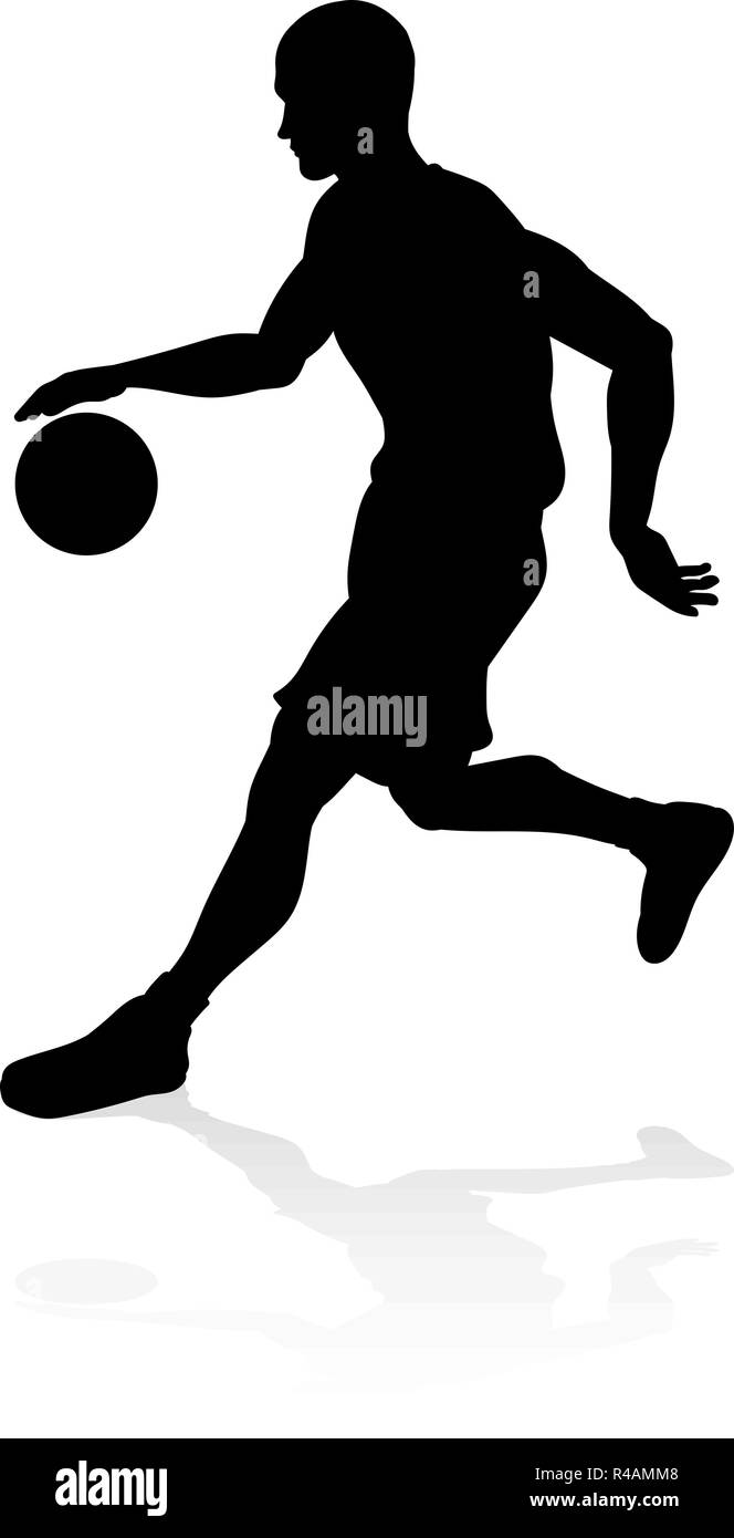 Basketballl player silhouette Illustration de Vecteur