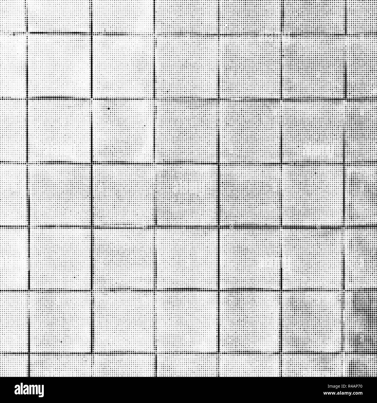 Vector vintage face mur carreaux noir et blanc dot monochrome abstrait décoration demi-teinte réaliste texture de fond Illustration de Vecteur